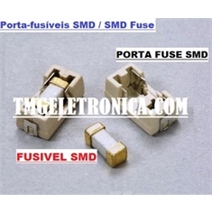 Porta Fusível SMD, SMT, Suporte de Fusivel SMD,SMT,Soquete para fusivel SMD Fuse Blocks Surface Mount - 6,10Mm x 2,69Mm x 2,69Mm - Porta Fusivel SMD/SMT, Suporte de Fusivel SMD - Medida 6,10Mm x 2,69Mm